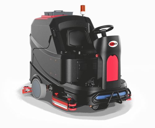 Viper AS1050R: 39", 53-Gal, Ride On Scrubber, Pad Drivers, Brushes, 44.5" Squeegee Assembly, Shelf Charger, 312 Ah AGM batteries